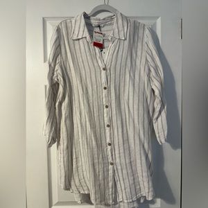 NWT button up linen shirt
